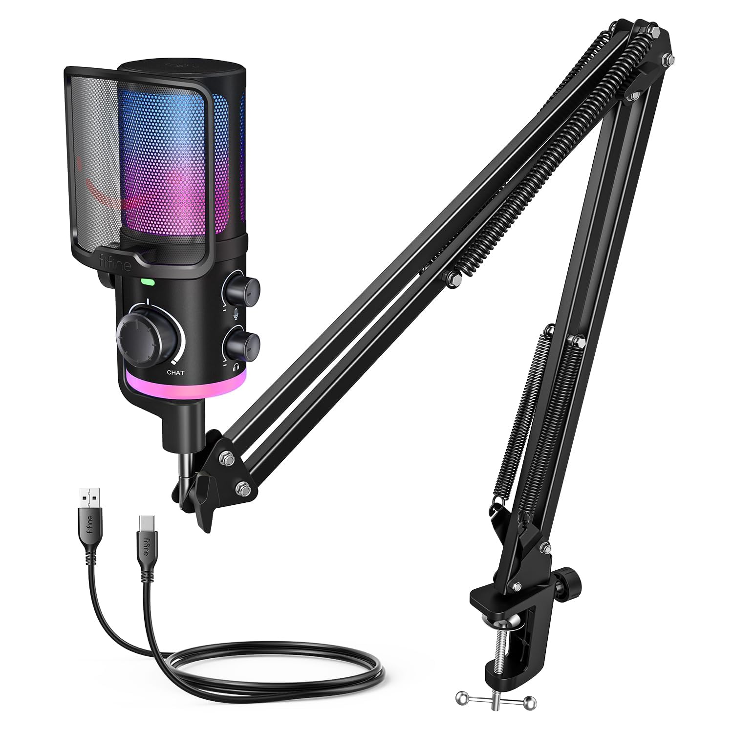Amazon.com: FIFINE USB Streaming Microphone Kit for Gaming