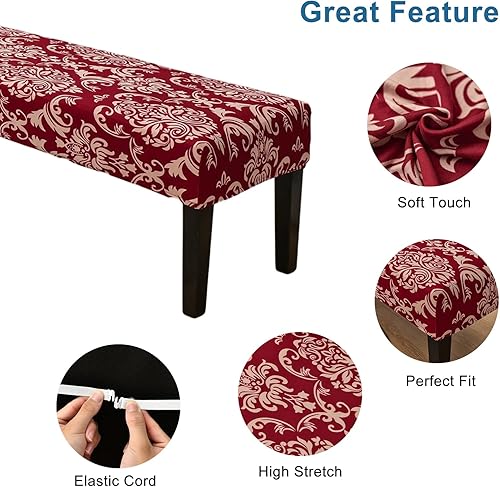 Miniatura 8 de Eco-Ancheng Funda para silla de comedor, funda extraíble para protección de banco, asiento y silla, sala de estar y cocina