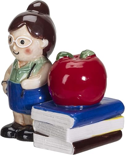 Miniatura 5 de Pacific Giftware Apple Teacher - Juego de salero y pimentero de cerámica