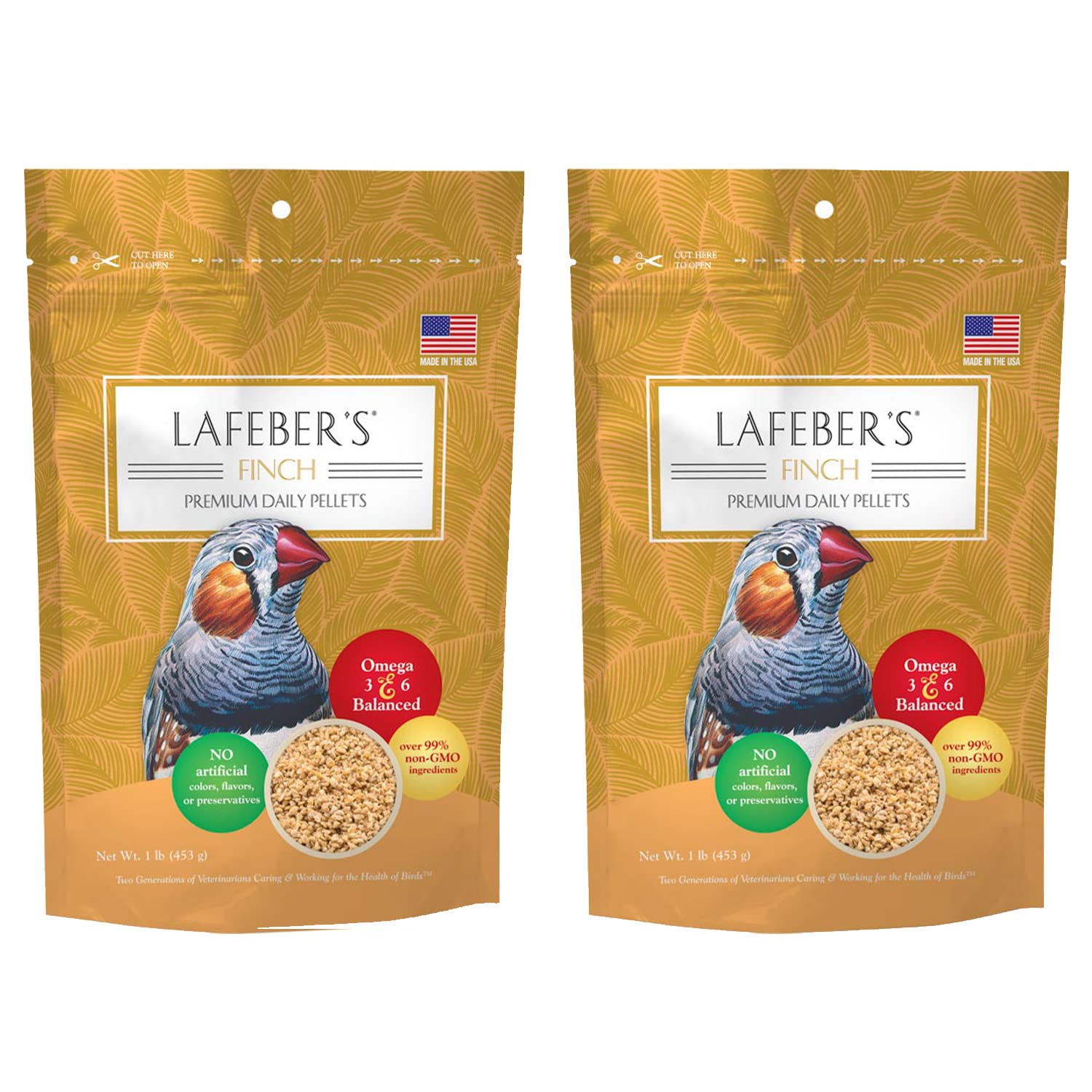 LAFEBER'S Finch Premium Daily Diet (Classic, 1 Ib Pack of 2)