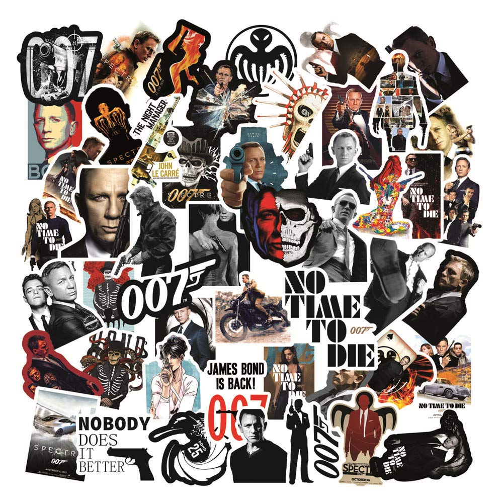 Amazon 007 ジェームズ ボンド ダニエル クレイグ イギリス俳優 洋画 シール ステッカーボム デカール ステッカー50枚 ステッカー デカール 車 バイク