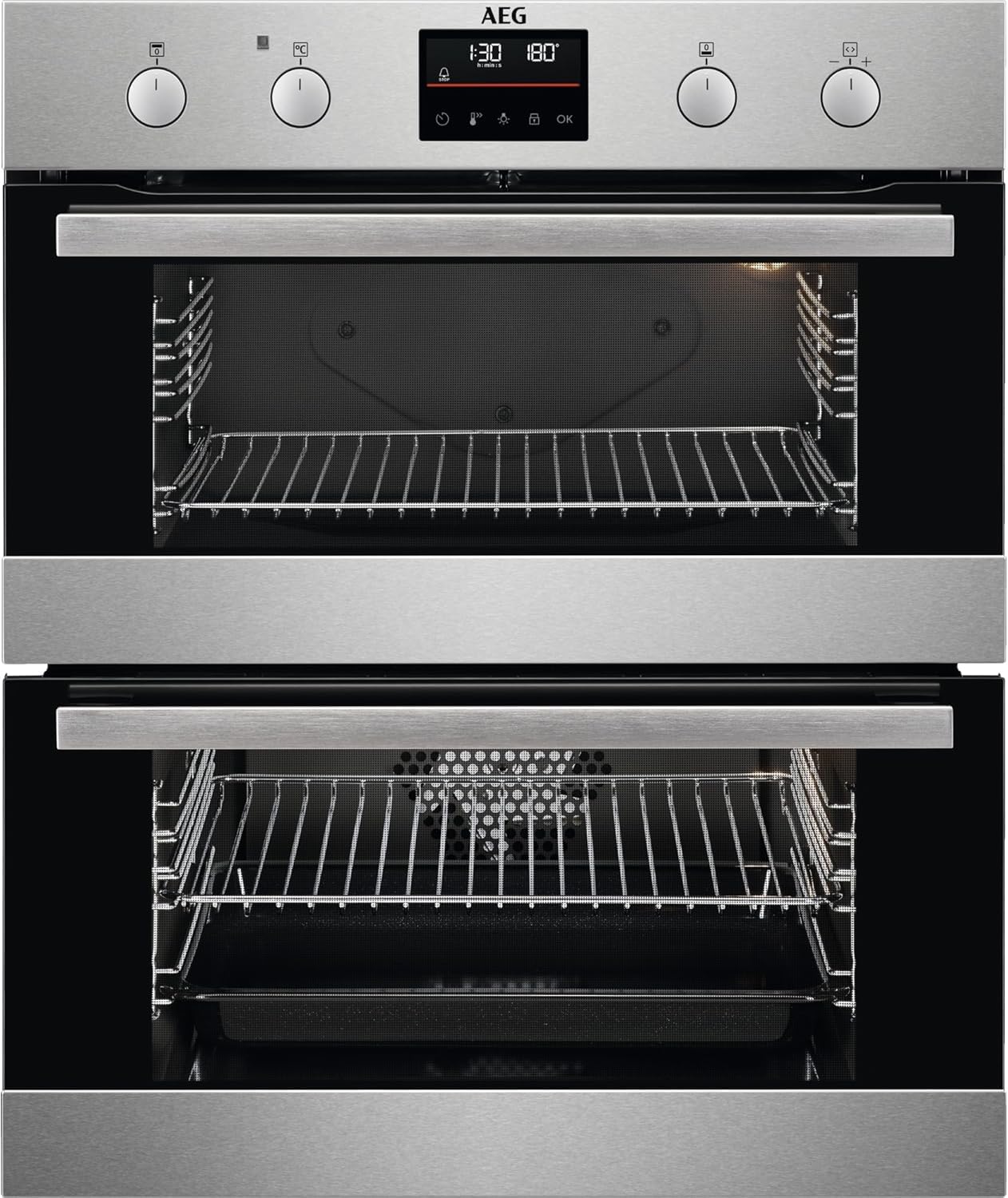 AEG 6000 Series SurroundCook Built Under Oven, DUB535060M, 45L, Catalytic Self Clean, LED Display, Multilevel Cooking, Stainless Steel, Anti-fingerprint, Grill, AirFry, Pizza Setting, Defrost, A