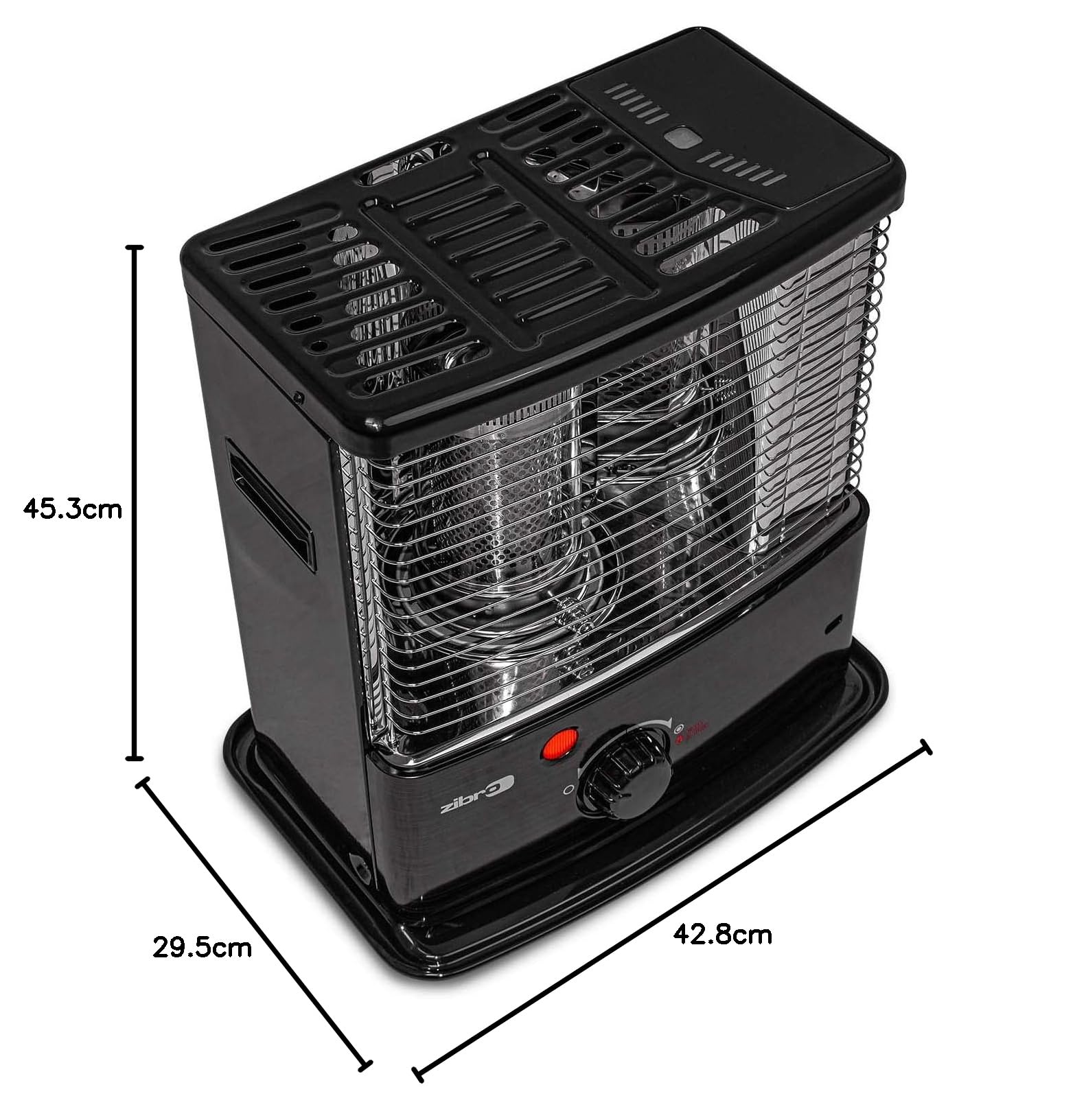 Poêle portable Zibro by Toyotomi 3 KW. Poêle à combustible liquide avec mèche déjà montée. Jusqu'à 44 m² de surface chauffable