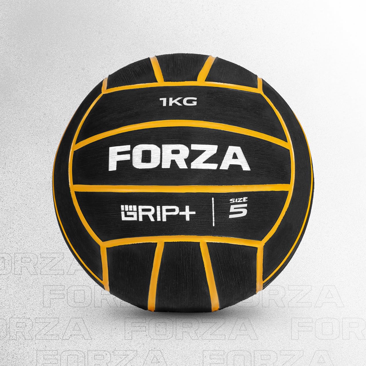 FORZA Pelota de waterpolo con peso, para entrenamiento de fuerza y resistencia, goma premium, tecnología Grip+