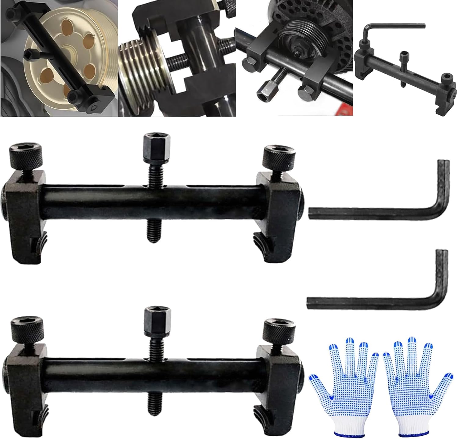 DASHENRAN Adjustable Crankshaft Pulley Removal Tool, Power Steering Pump Pulley