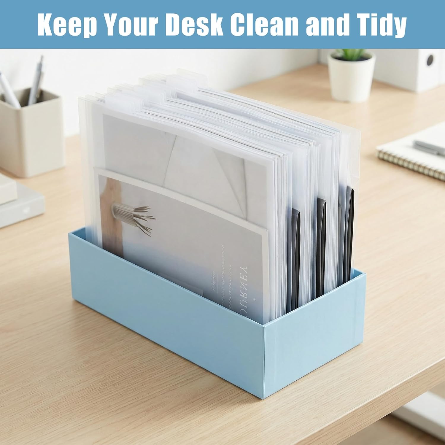 40 Pack 12x12 Scrapbook Paper Storage, Clear Top-Loading 12 x 12 Paper Storage Organizer with Customizable Tabs, Plastic Holder for Vinyl, Photos & Craft Supplies