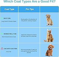 Vista 6 de Depets Cepillo de limpieza autolimpiante, cepillo de pelo suelto fácil de quitar, herramienta de masaje para mascotas adecuada para mascotas