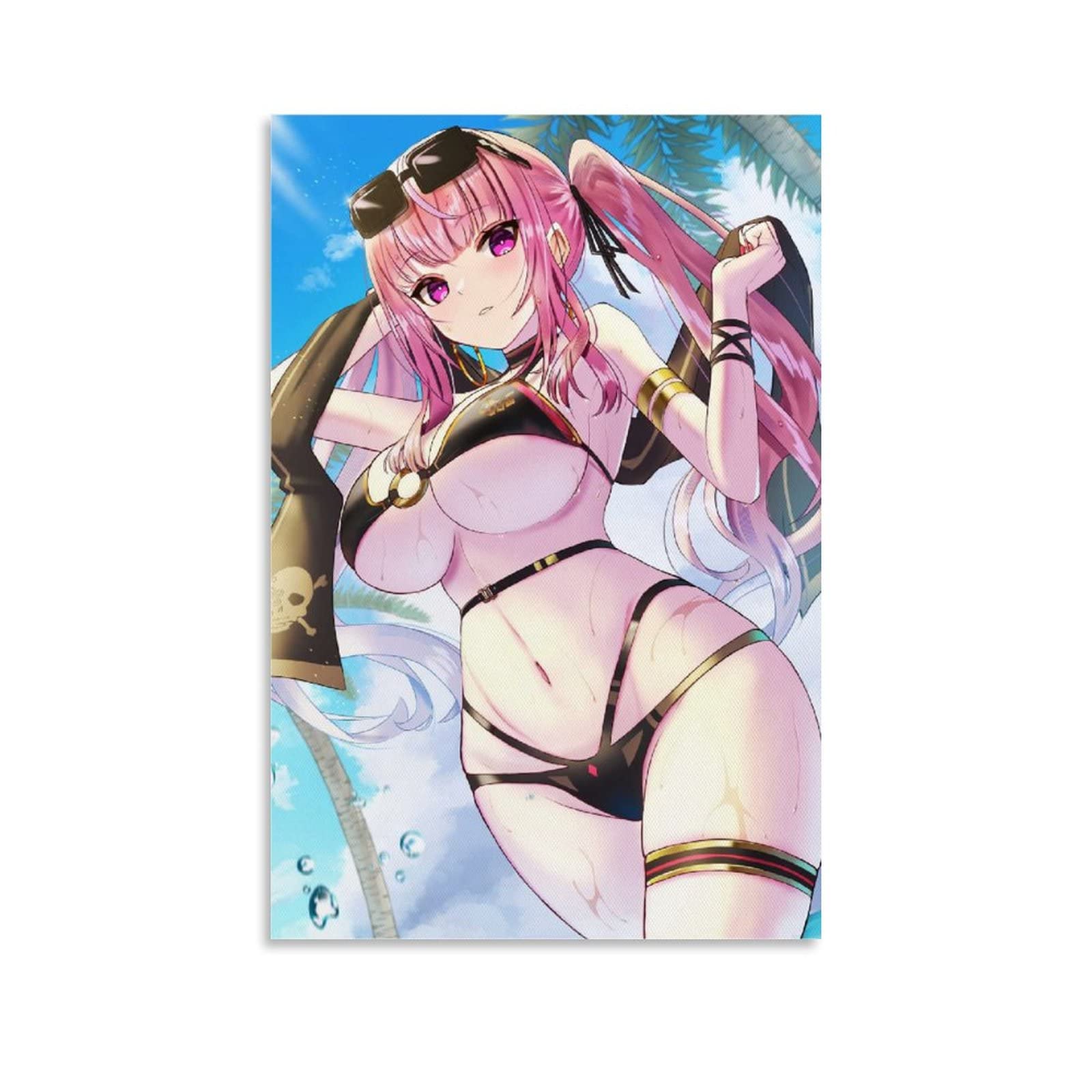 Hololive Mori Calliope Bikini Poster Canvas Wall Art Posters Gifts Painting 12x18inch(30x45cm)