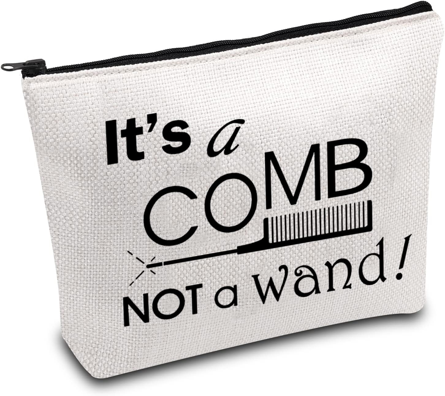 Hairdresser Makeup Bag Hairstylist Gift Hair Stylist Cosmetic Bag It's a Comb Not a Wand Cosmetology Graduation Gift Hair Salon Barber Gift (Comb Not Wand)