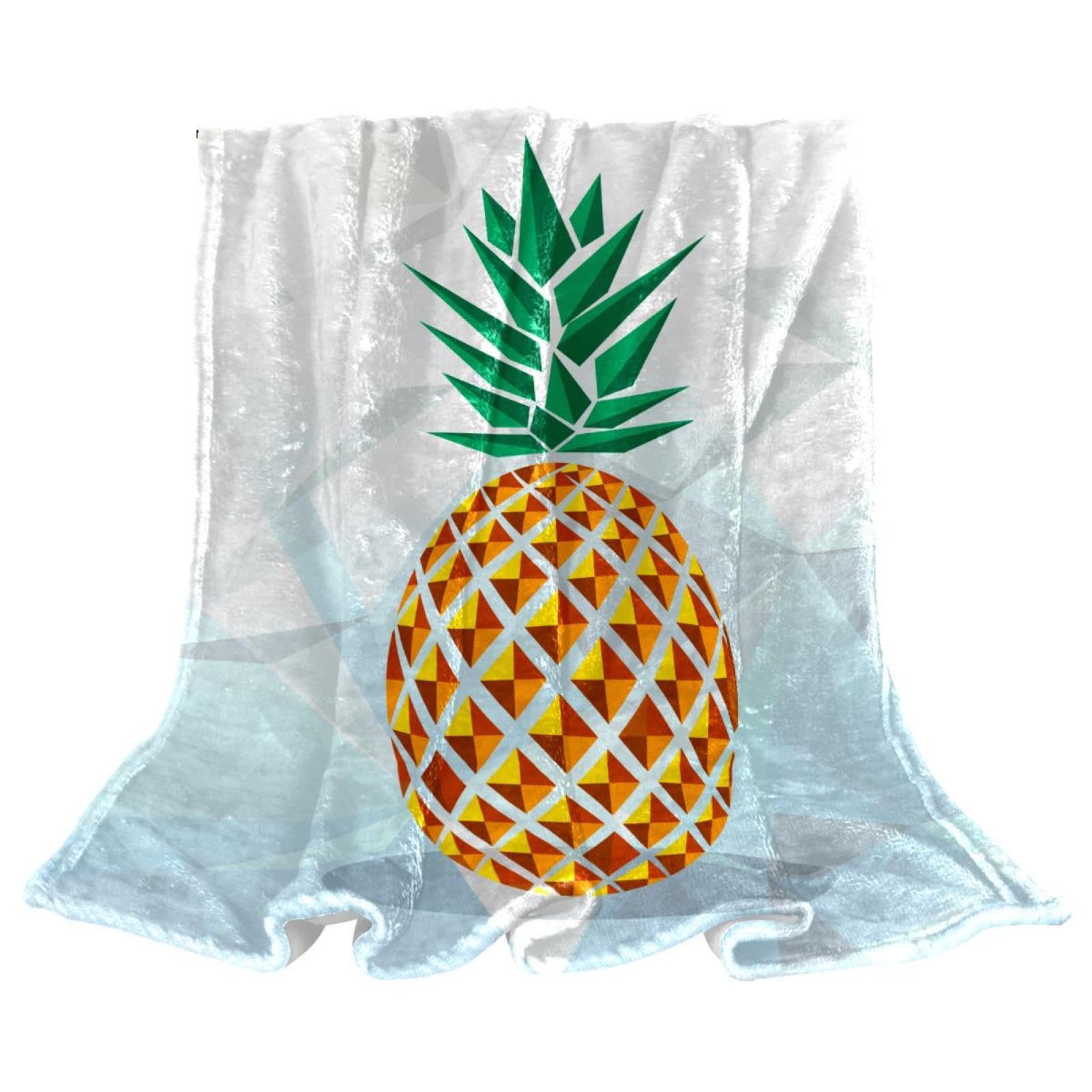 Couverture polaire ananas contre le froid hivernal avec ce plaid doux de 150x200cm