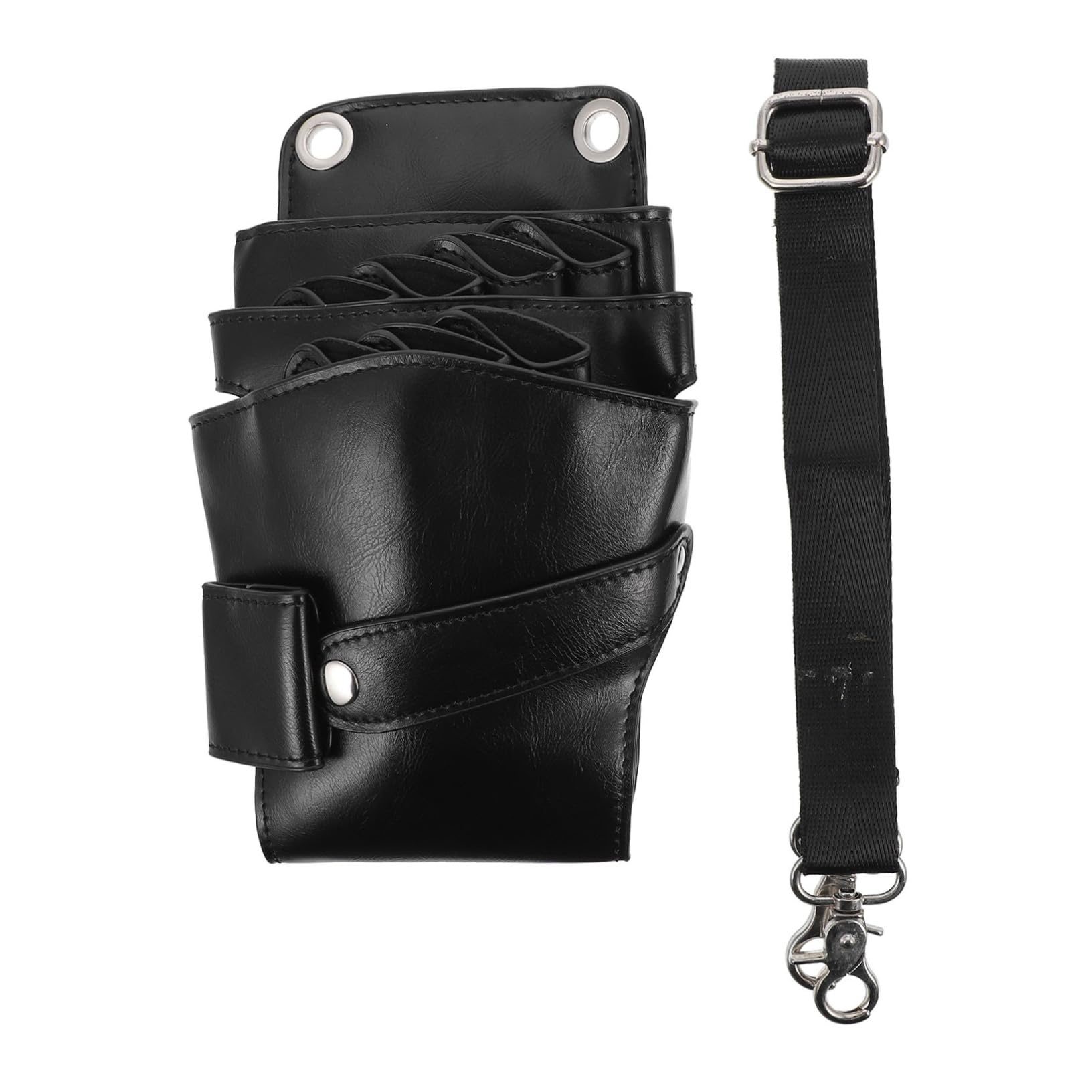 Healeved Hair Stylist Tools Bag Salon Scissors Pu Leather Cross Bag for Barbers