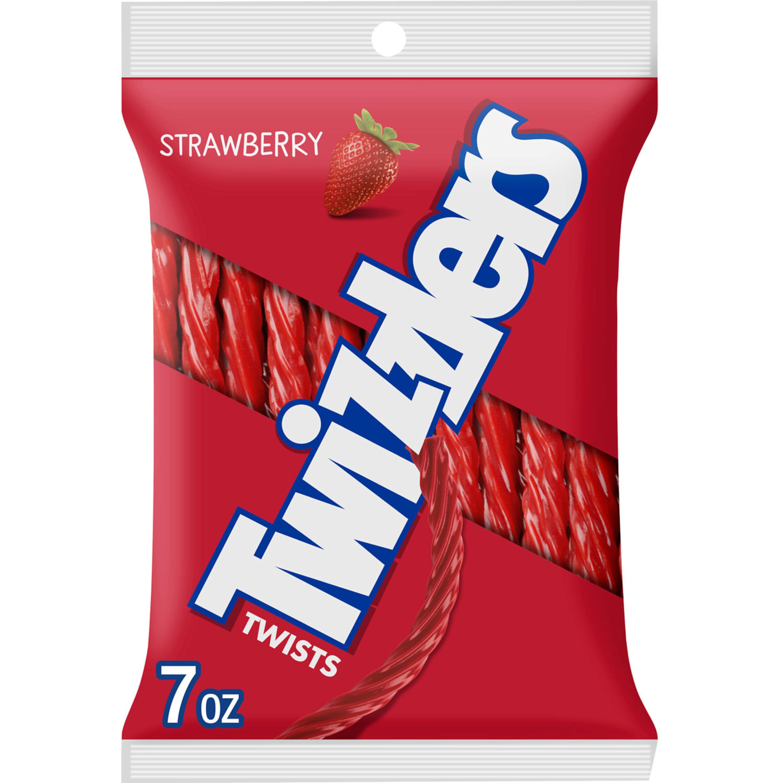 Twizzlers Twists Strawberry Flavored Chewy Candy Bag, 7 oz