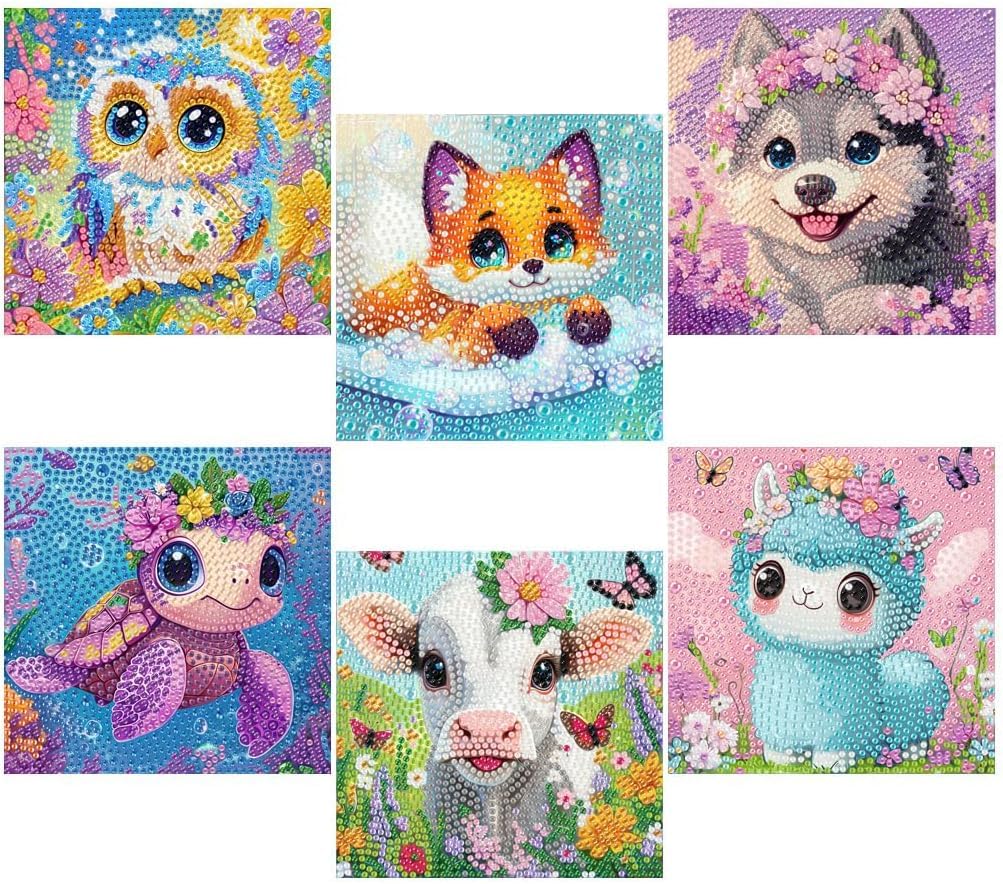 Kids Diamond Painting Kits - Cute Animals Art for Beginners -8