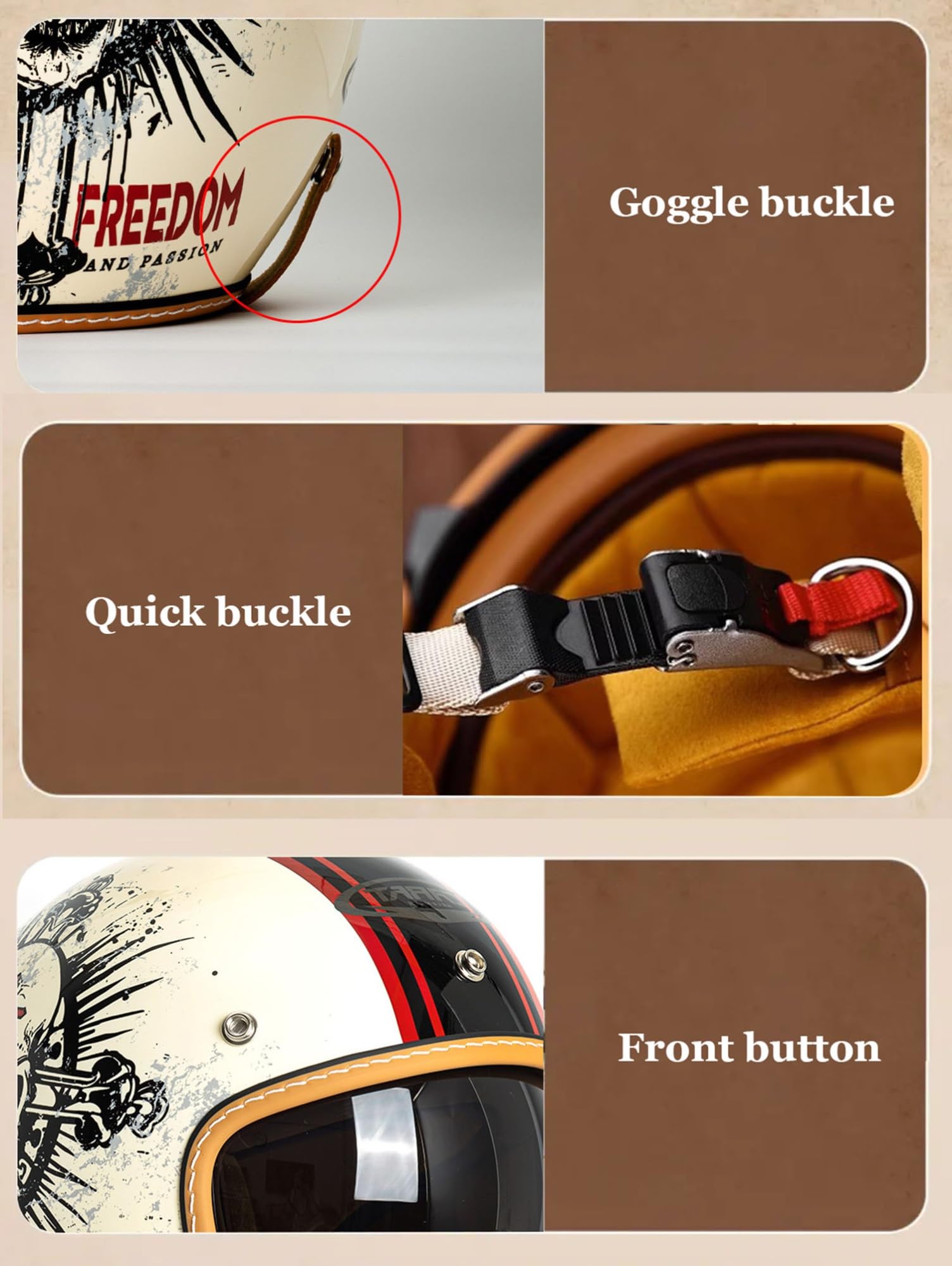 Kask otwarty Półkask motocyklowy z osłoną przeciwsłoneczną, kask Retro Jet z certyfikatem ECEDOT dla mężczyzn i kobiet, kompatybilny z kaskiem motocyklowym do skuterów