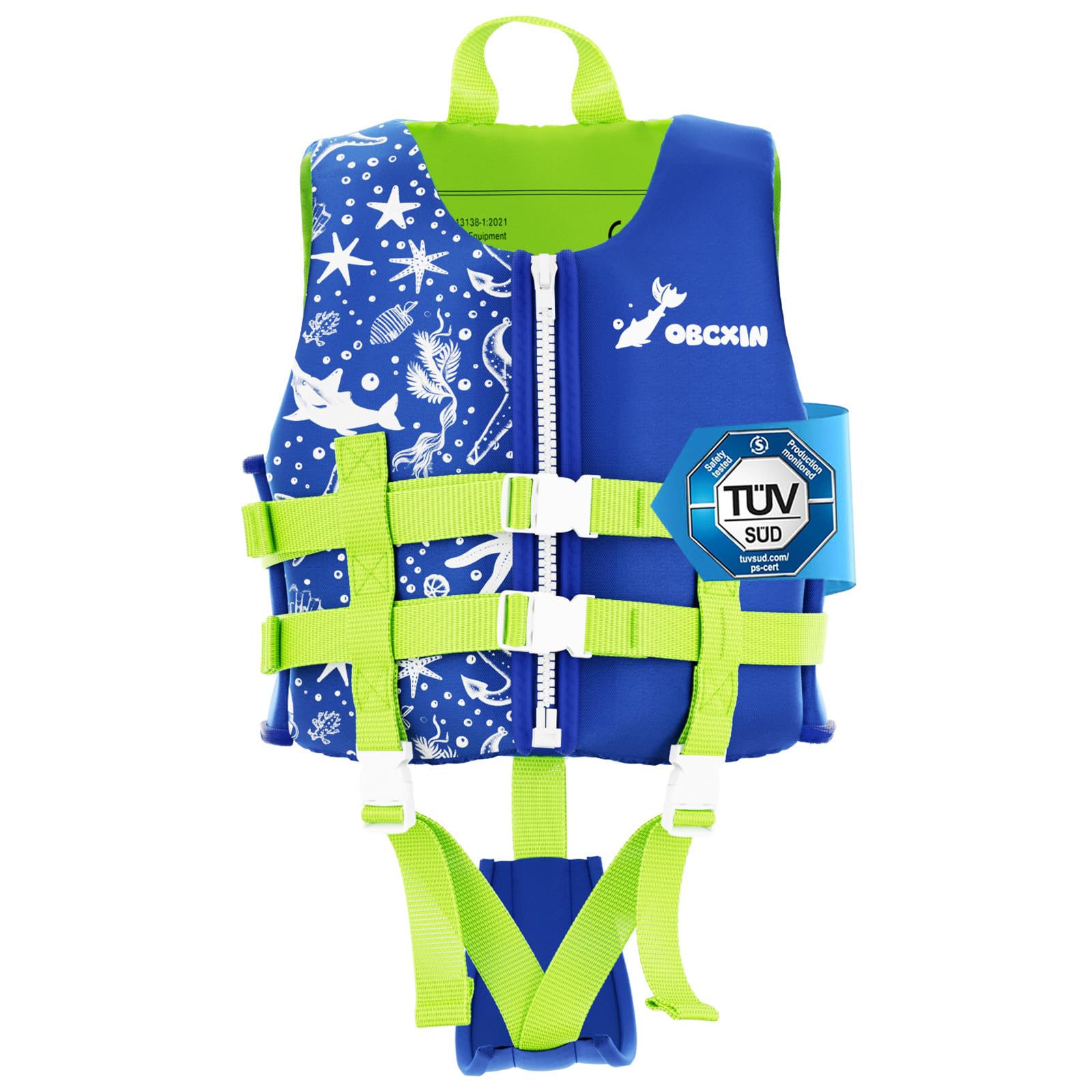 Obcxin Schwimmweste Kinder, Einstellbare Schwimmhilfe Auftriebshilfe für Mädchen & Jungen, TÜV geprüfte, Ideal für Pool, Strand und Schwimmunterricht