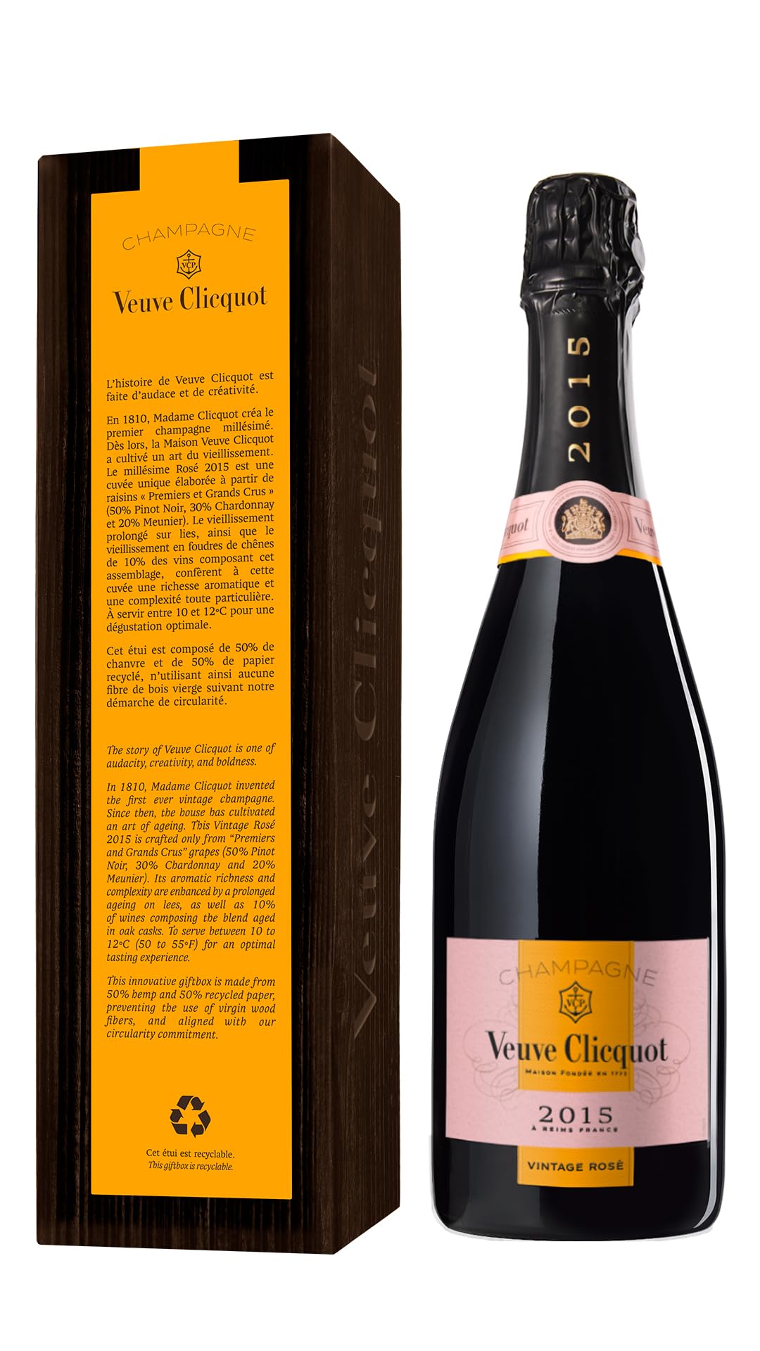Veuve Clicquot Rosé Vintage 2015 Champagne 75cl 12,5% étui