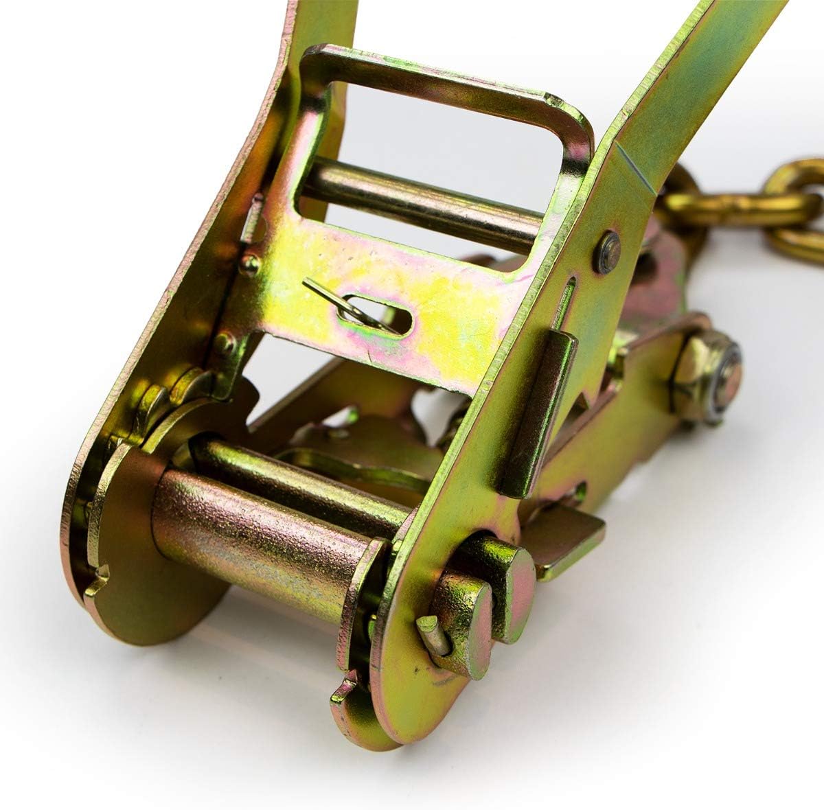 VULCAN Ratchet Buckle - 2 Inch Wide Handle with Chain Tail - 4 Pack - 3,300 Pound Safe Working Load - Image 6