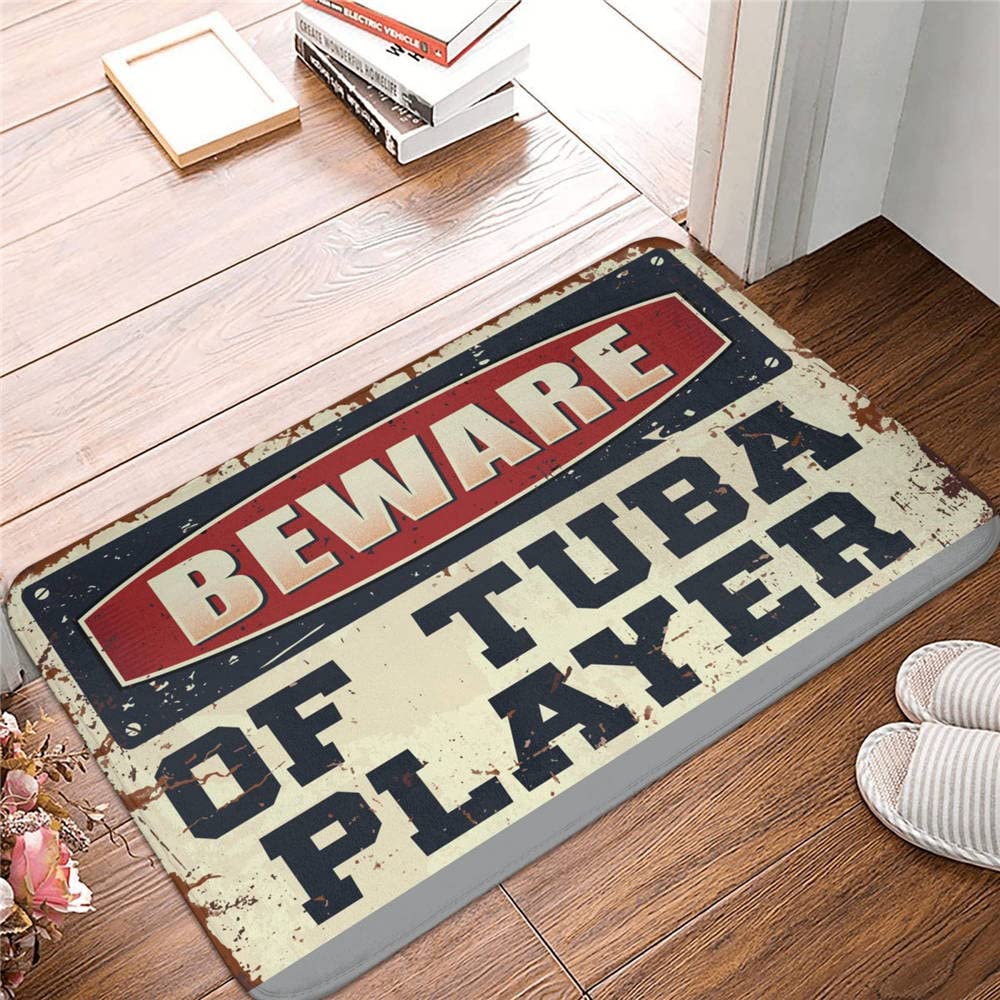 Tapis Beware Of Tuba Player tapis de bain absorbant pour sols propres et secs 40x60cm