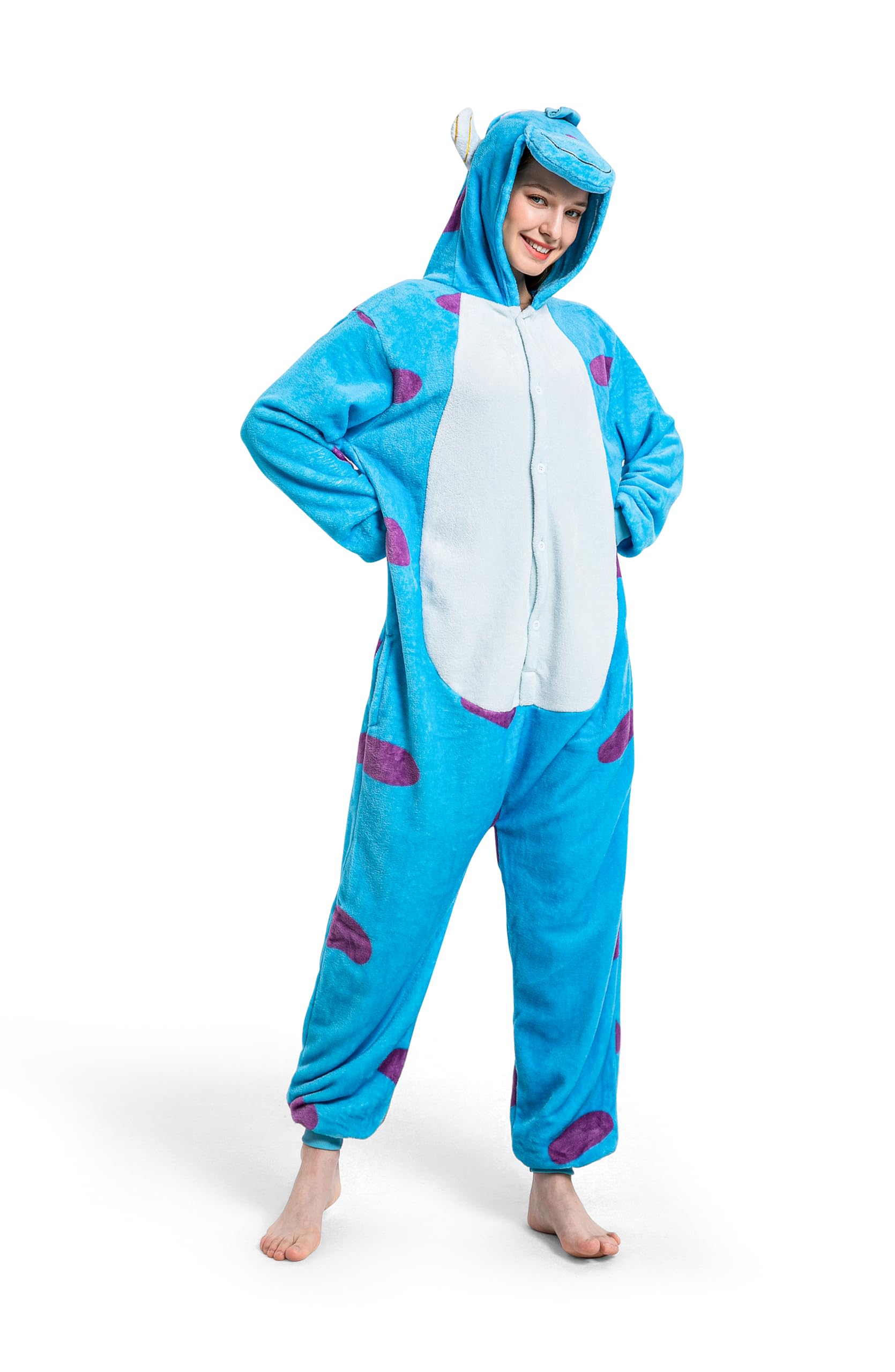 Unisexo Comodidad Suave Franela Animales Traje de Dormir Cosplay Ropa de Salón Pijamas