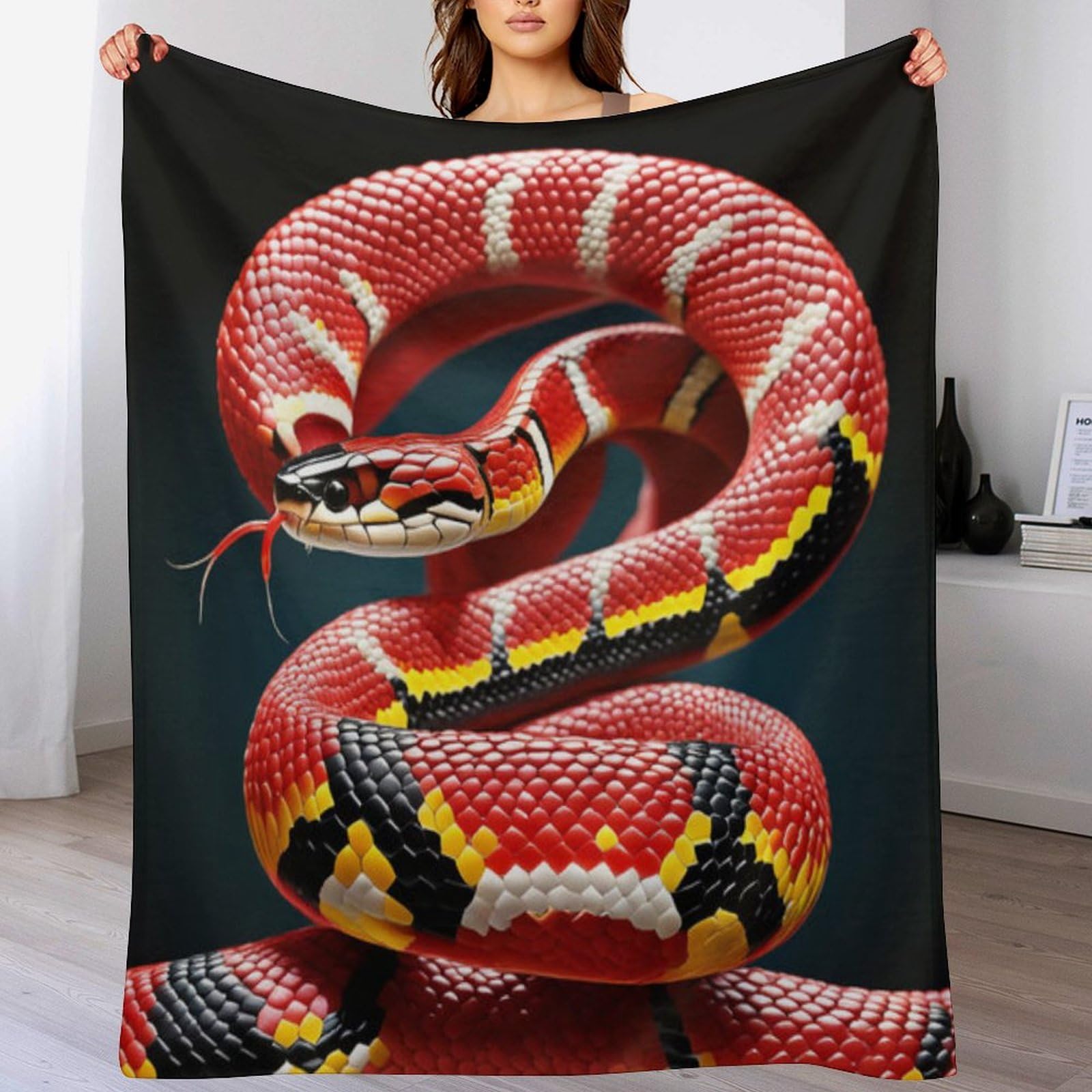 Couvertures polaires en serpent légères, plaid flanelle doux 100x130