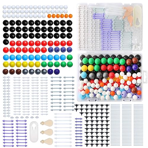 Miniatura 2 de LINKTOR Kit de modelo molecular de química 444 piezas juego de estudiantes o profesores para aprendizaje de química orgánica e inorgánica motiva el