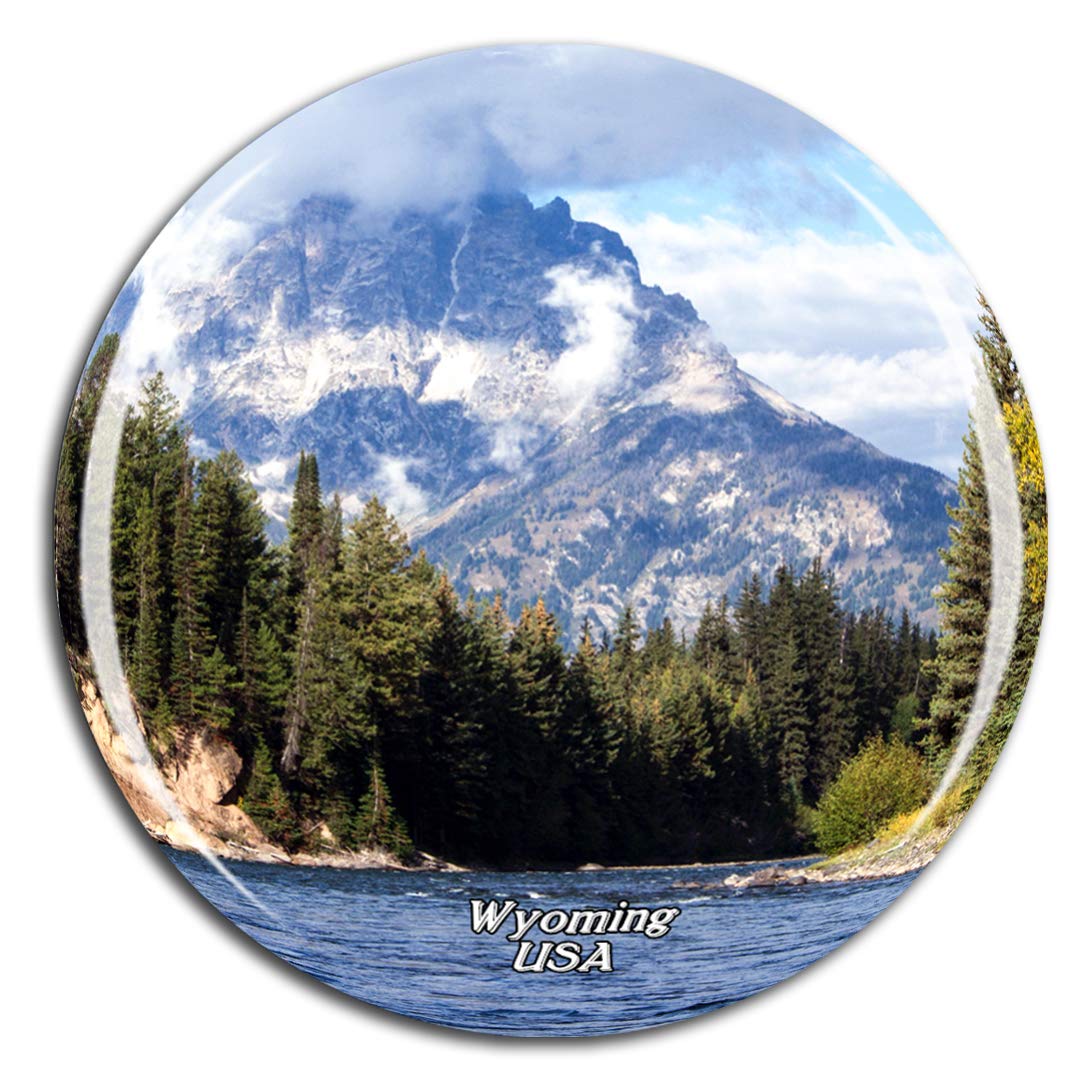WeekinoAmerica USA Grand Teton National Park Wyoming Fridge Magnet 3D Crystal Glass Tourist City Travel Souvenir Collection Gift Strong Refrigerator Sticker