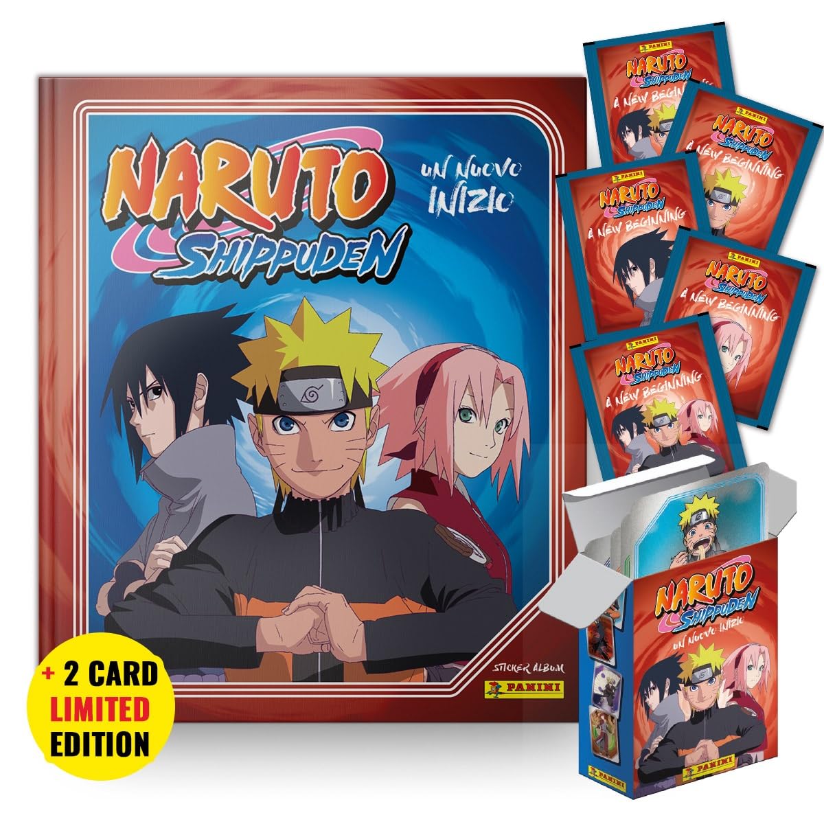 Un nuovo inizio. Naruto shippuden. Con 5 bustine. Con 2 card limited