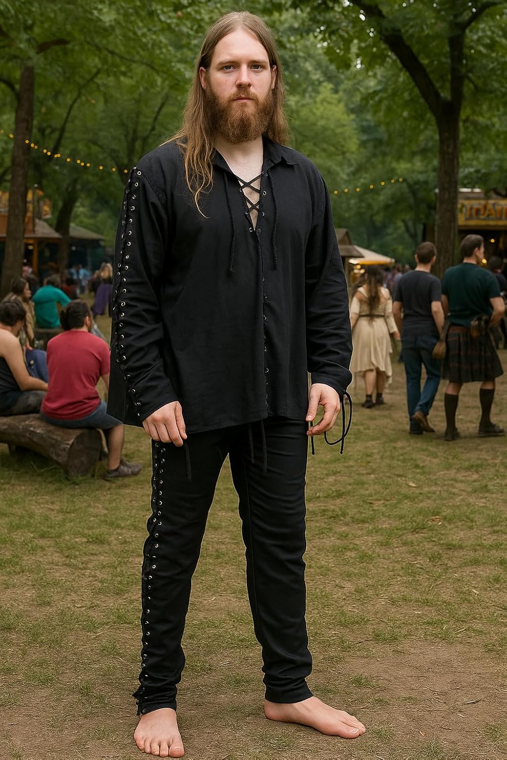 ThePirateDressing Medieval Pirate Renaissance Cosplay Costume Gothic Death Pants