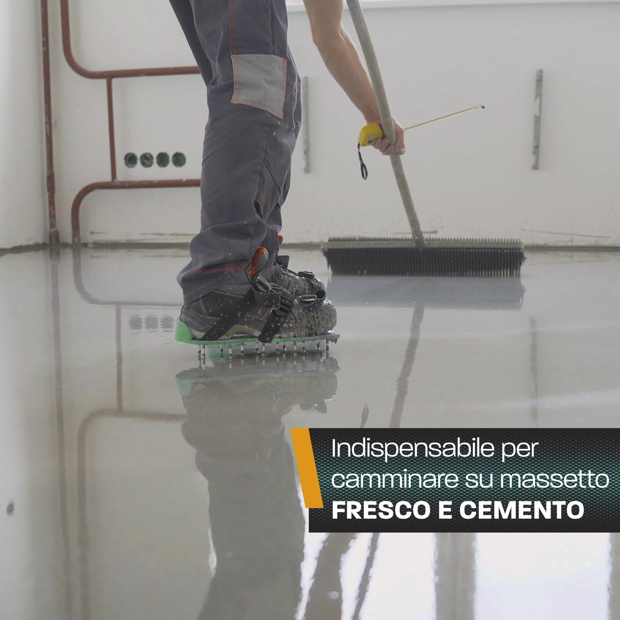 Hinrichs Scarpe per unghie – 2 x suole per unghie in 30 x 13,3 cm e punte da 25 mm – misure regolabili per la ventilazione del prato – scarpe da massetto – scarpe per ventilare il prato – scarpe per