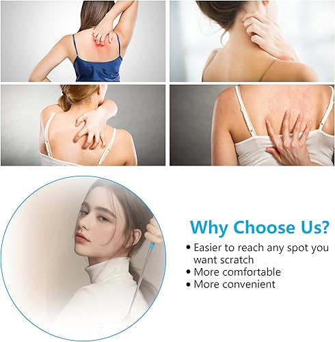 Miniatura 4 de SinLoon Paquete de 5 rascadores telescópicos de espalda, rascadores de espalda manuales de regalo, rascador de espalda extensible portátil de metal,