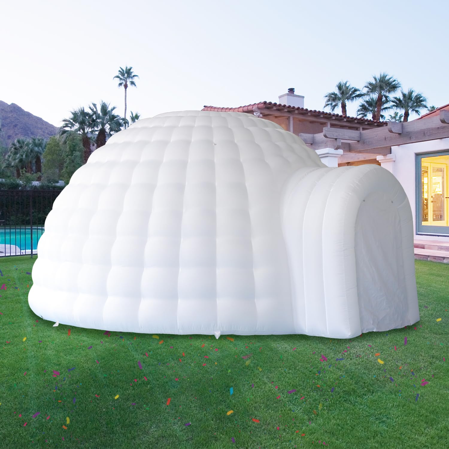 SAYOK 16.5ft Outdoor Portable Inflatable Igloo Dome with Air