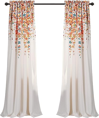 Miniatura 7 de Lush Decor cortina para ventanas con diseño de flores que caen