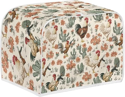 Vista 60 de UNICEU Funda acolchada para tostadora con patrón de café, se adapta a la mayoría de tostadoras estándar de 4 rebanadas patrón de café,Hojas de otoño