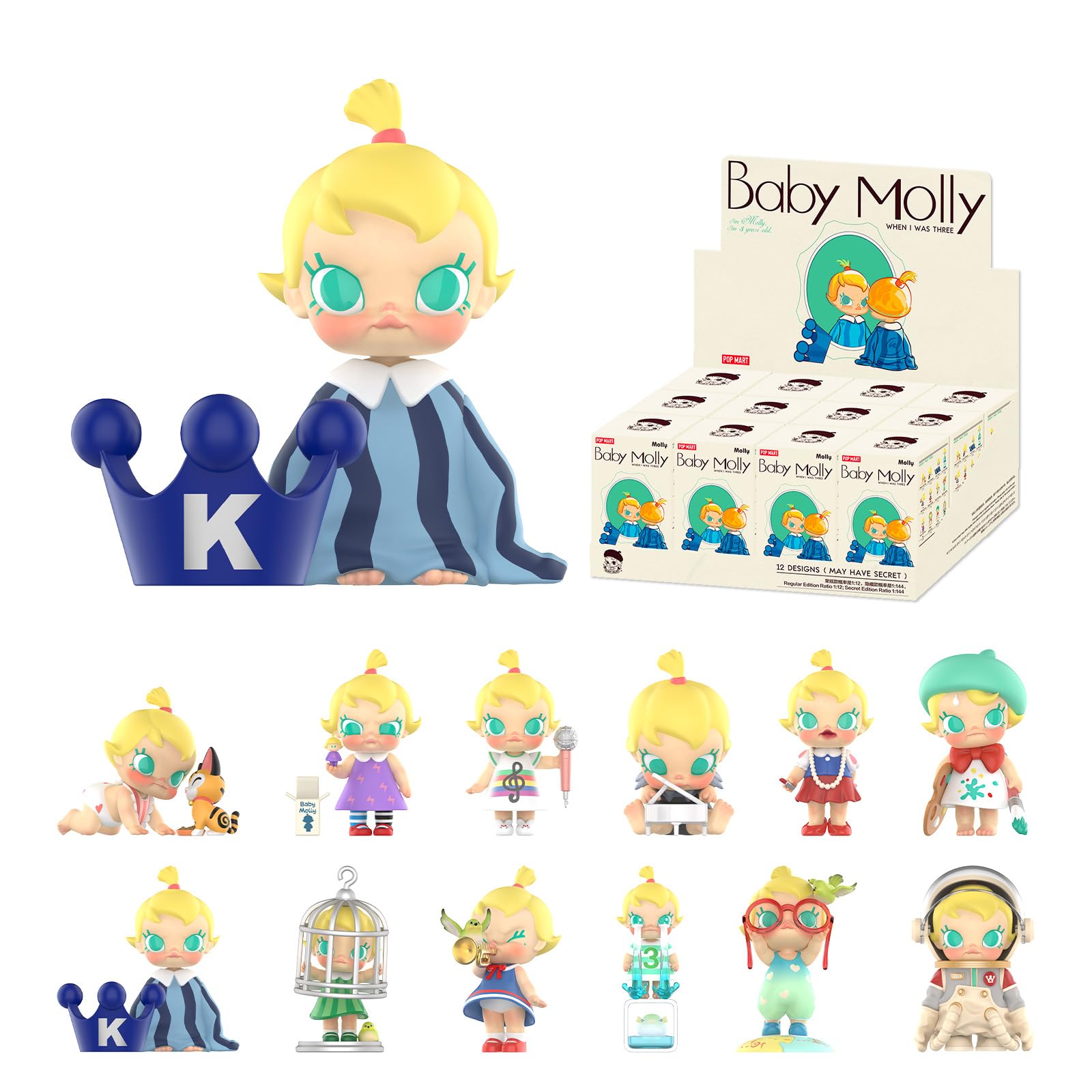 Amazon.com: POP MART Baby Molly When I was Three！Series Figures