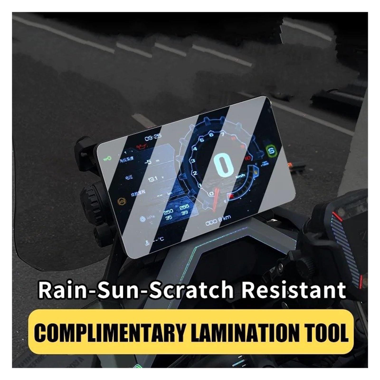Cruscotto Proteggi Per Zontes 368G Pellicola Protettiva Vetro Temperato Cruscotto Moto Antiriflesso HD Trasparente Resistente Graffi(4KHD)
