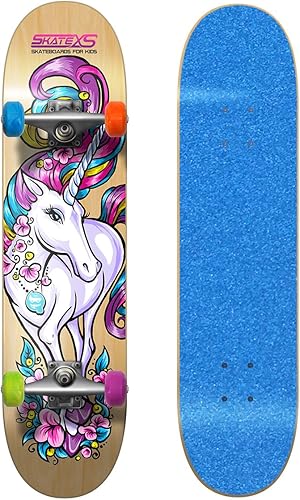 Miniatura 5 de SkateXS Patineta de unicornio para niñas principiantes