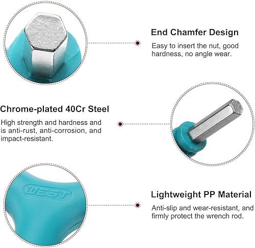 Vista 4 de HARFINGTON Juego de 2 llaves hexagonales para bicicleta de 3 vías en forma de Y de 3/4/0.197 in, kit de llaves hexagonales internas tipo Y, todo