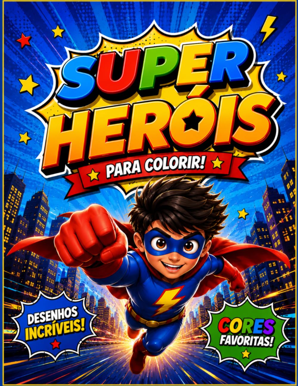 Super-Heróis para Colorir: Livro de Colorir Infantil com Heróis Incríveis para Crianças de 4 a 12 Anos | Aventuras, Coragem e Imaginação em Cada Página