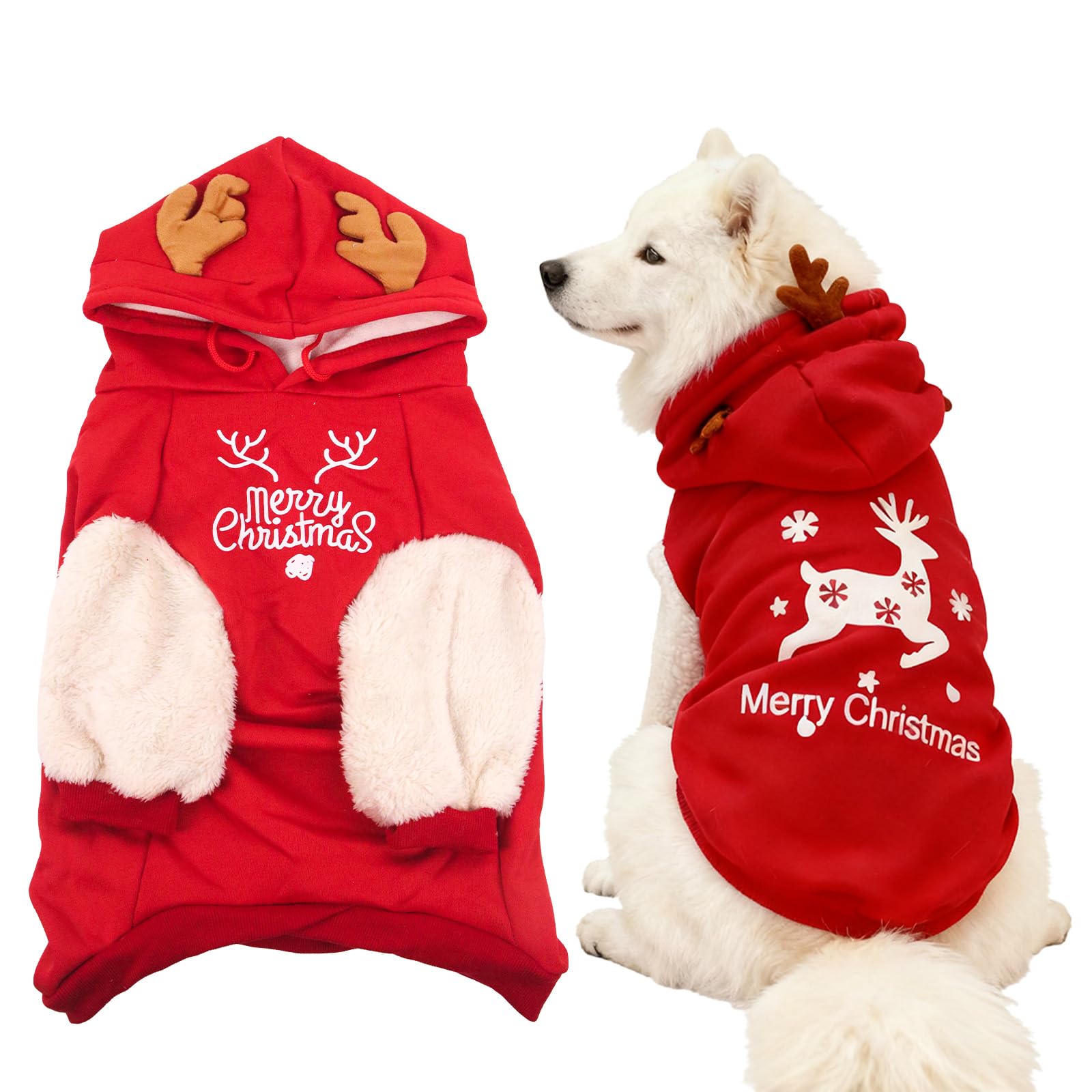 Costume de Noël pour chien et chat déguisement renne de Père Noël grands chiens