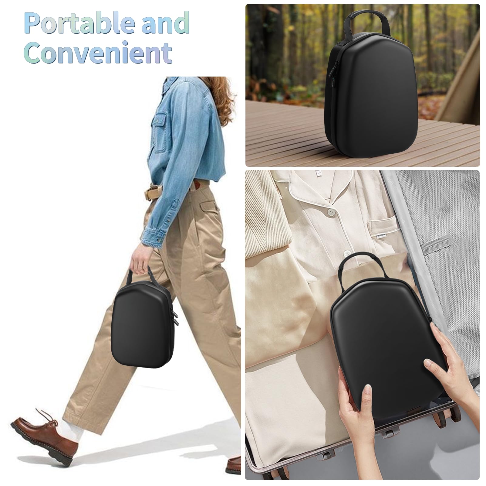 FOREGOER Funda de transporte rígida compatible con Meta Oculus Quest 2/Quest 3/Vision Pro, funda de almacenamiento portátil de viaje para auriculares originales oficiales de VR y controladores