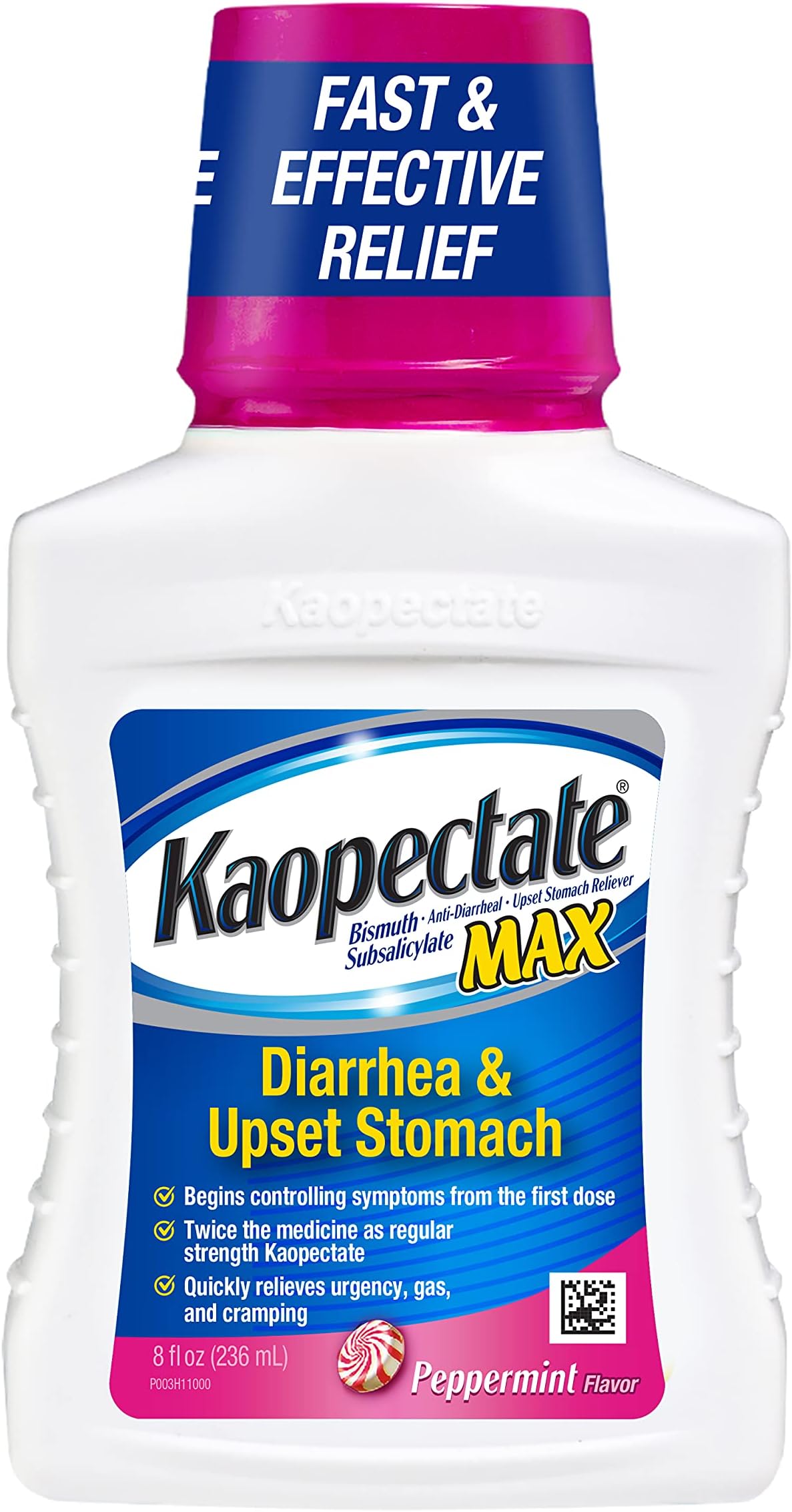Kaopectate Max Multi-Symptom Relief for Diarrhea Upset Stomach in Peppermint 8oz