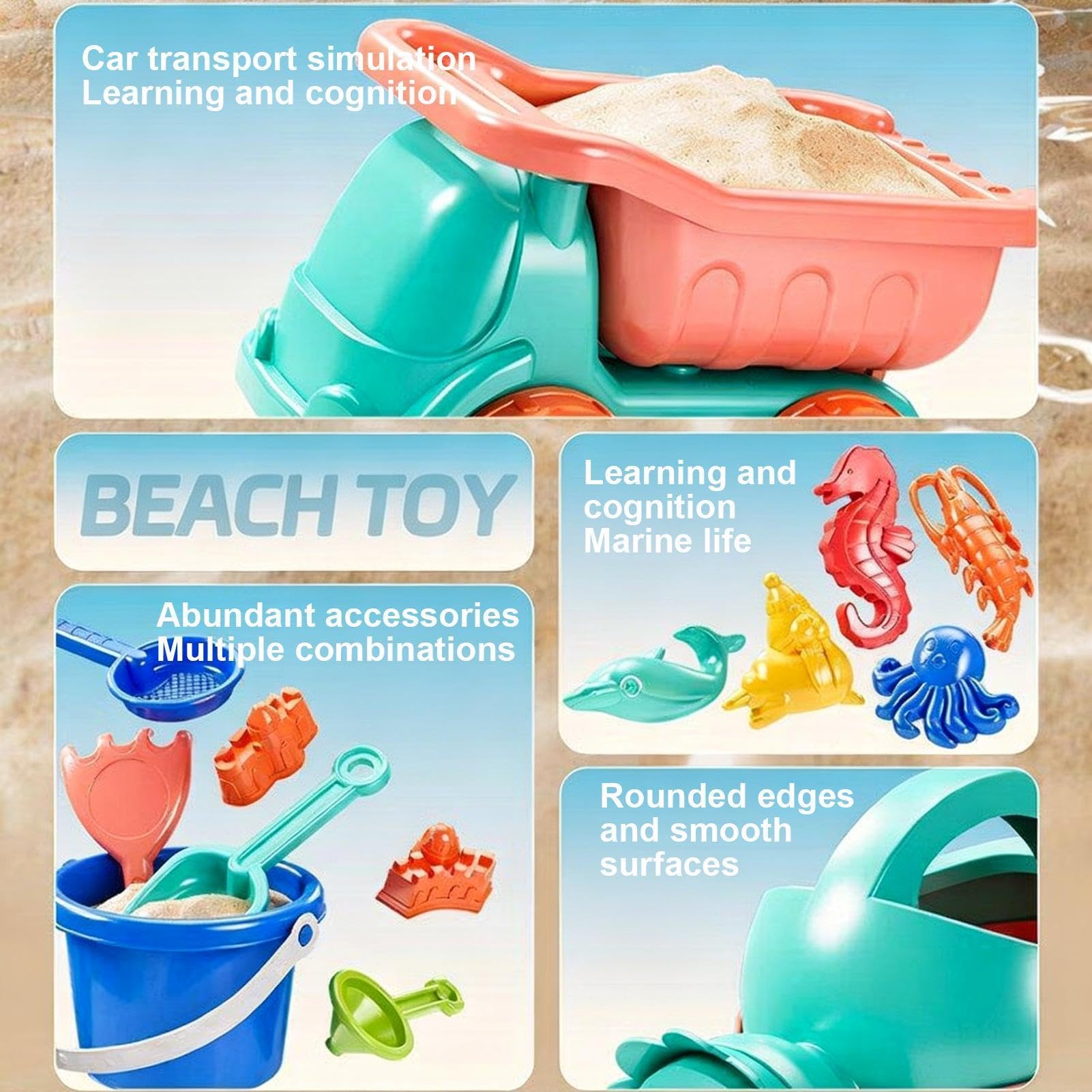 De Plage Pour Kit de Construction de Château de Sable d'Été
