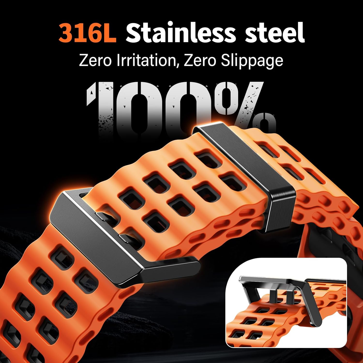 Quickfit 22mm Watch Bands for Garmin Fenix 8 47mm/7/6/5, Sports Ocean Silicone Bands Compatible with Garmin Fenix 8 Pro 47mm/7 Pro/6 Pro/5 Plus/Forerunner 935/945/955/965/Approach S60/S62/Epix 2 - Image 5