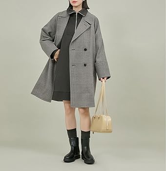 ROPÉ PICNIC　 チェック柄Pコート　新品未使用　完売カラー ROPE' PICNIC｜【WEB限定カラー:ブラック】ラムライク/チェック