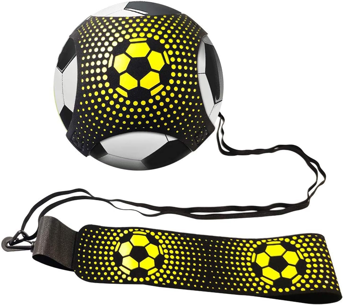 Bolivia's Football Kick Trainer, Soccer Training Equipment for Kids and Adults, Practice Aid Control Skills Football Training Belt Fits All Size Footballs, Hands-Free Adjustable Solo Soccer Trainer