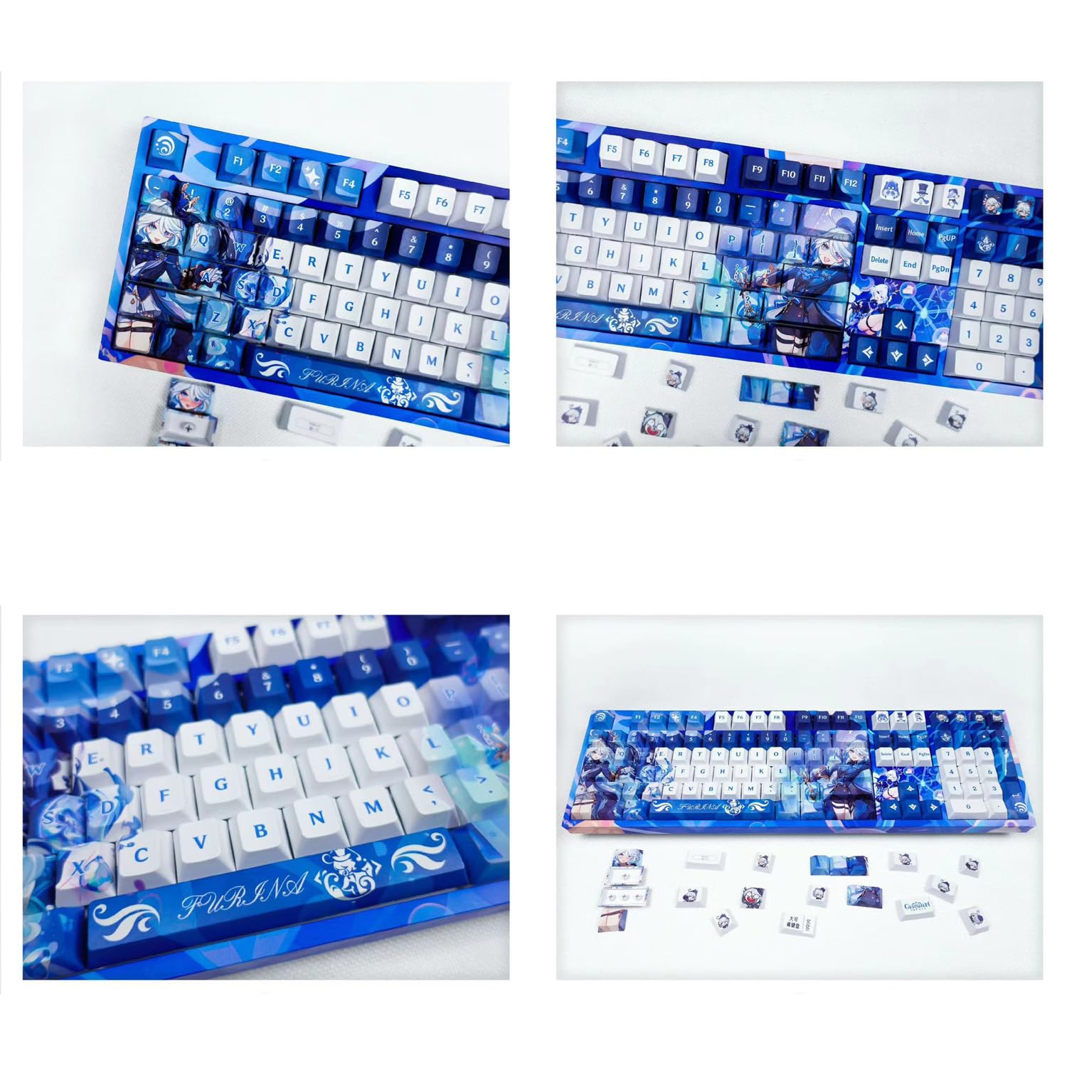 Amazon.co.jp: YHN 原神 周辺 フリーナ キーキャップ PBT染め 昇華 OEM