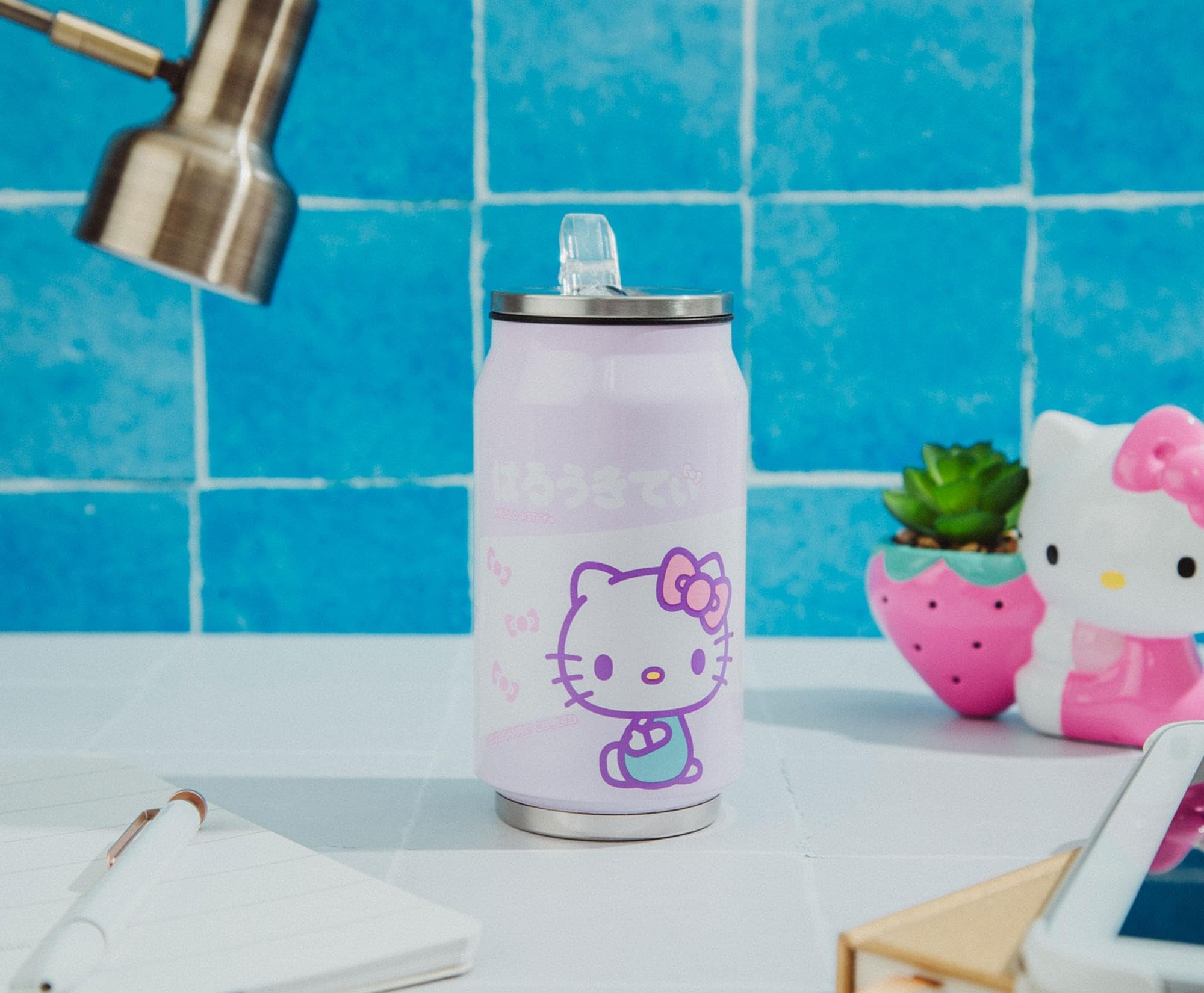 Silver Buffalo Hello Kitty Zodiac Iridescent Water Bottle - 18oz Tritan, Double Walled, Flip Top Lid - View #2