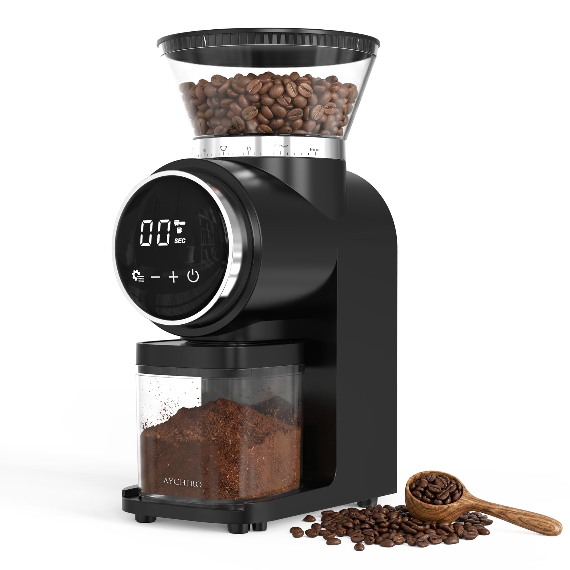 AYCHIRO Electric Conical Burr Coffee Grinder Touchscreen