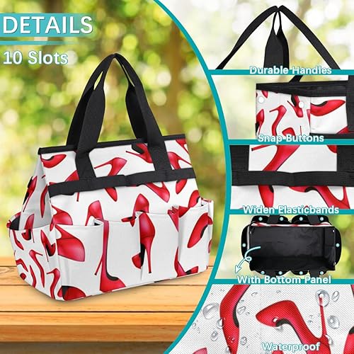 Miniatura 5 de Red Heels - Bolsa de herramientas de jardín para mujeres y hombres, bolsas de almacenamiento de herramientas de jardinería con 10 bolsillos,