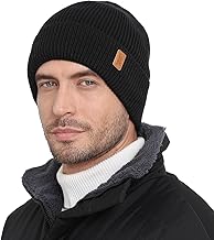 Wmcaps Merino Wool Fleece Lined Beanie Winter Hats for Men Women, Warm Thermal Kint Cap for Outdoor